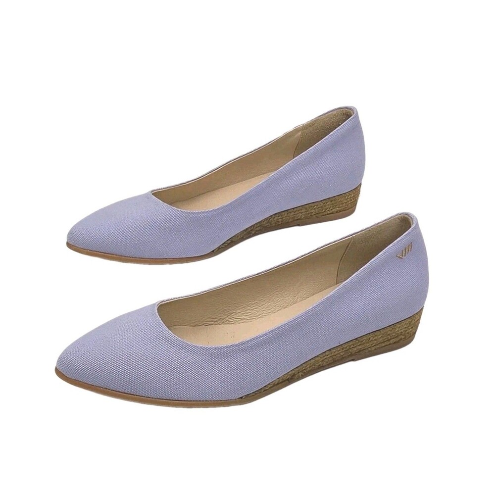 Viscata Barcelona Shoe Low Wedge Espadrille Lavender Women Sz 10 EU 41 Spain